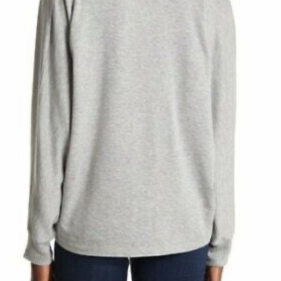 Splendid Super Soft Sweatshirt Heather Grey Rib Size S Comfy Cowl Neck Lounge - Picture 5 of 5